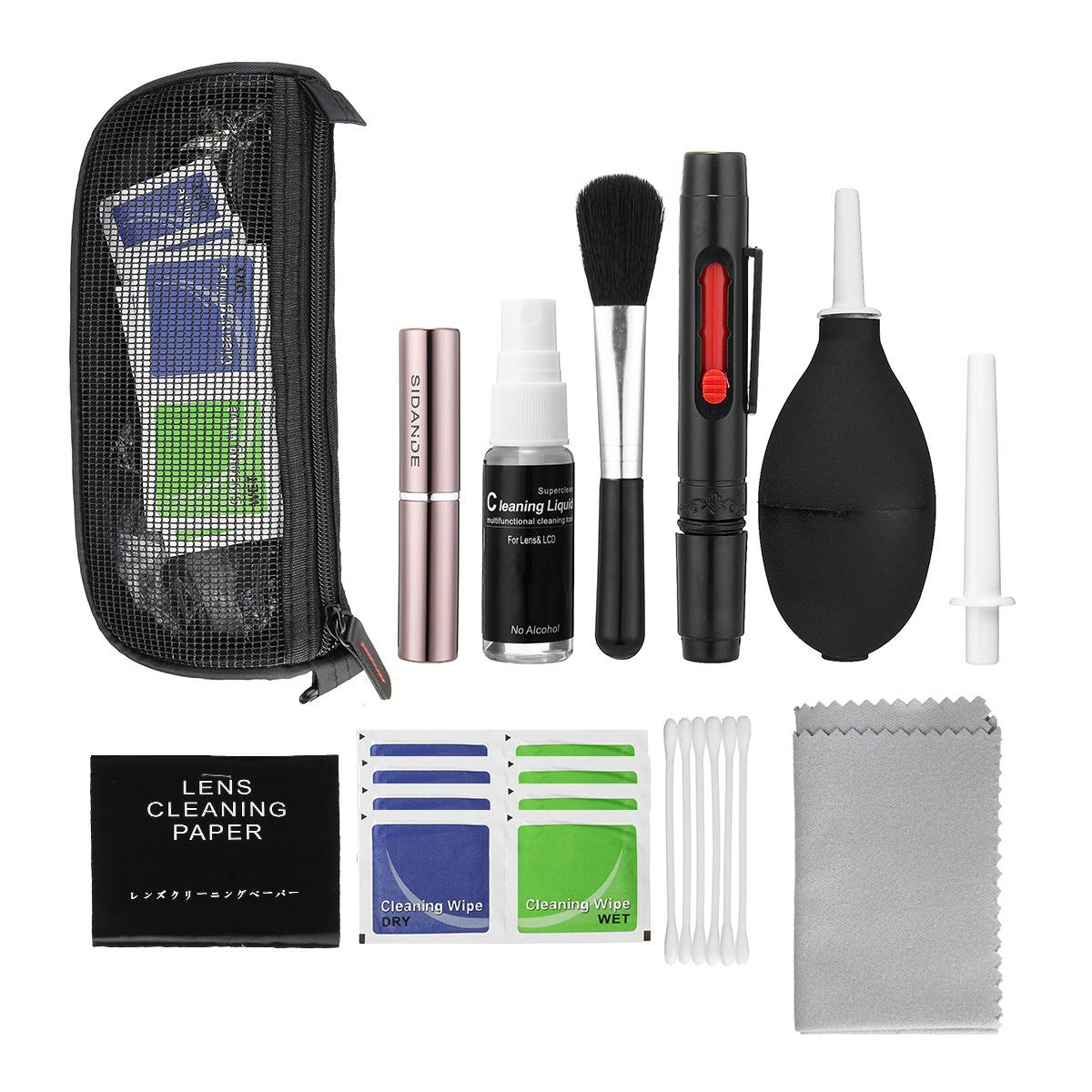 10 in1 Professional Camera Lens Cleaning Kits Cleaner Dust Pen Blower Cloth for DSLR Digital Camera Laptop Phone