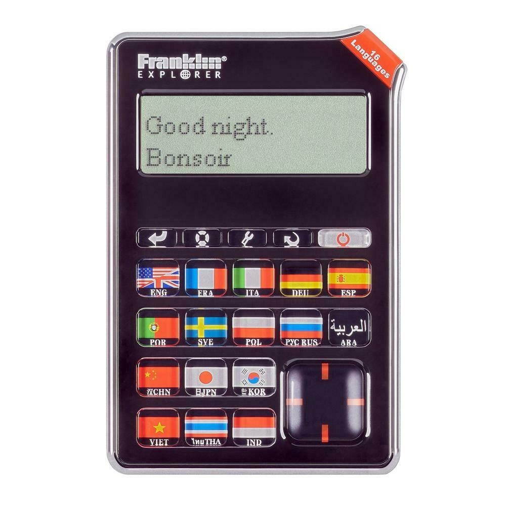 Franklin EST-4016 16-Language ((SPEAKING)) Global Phrasebook Translator