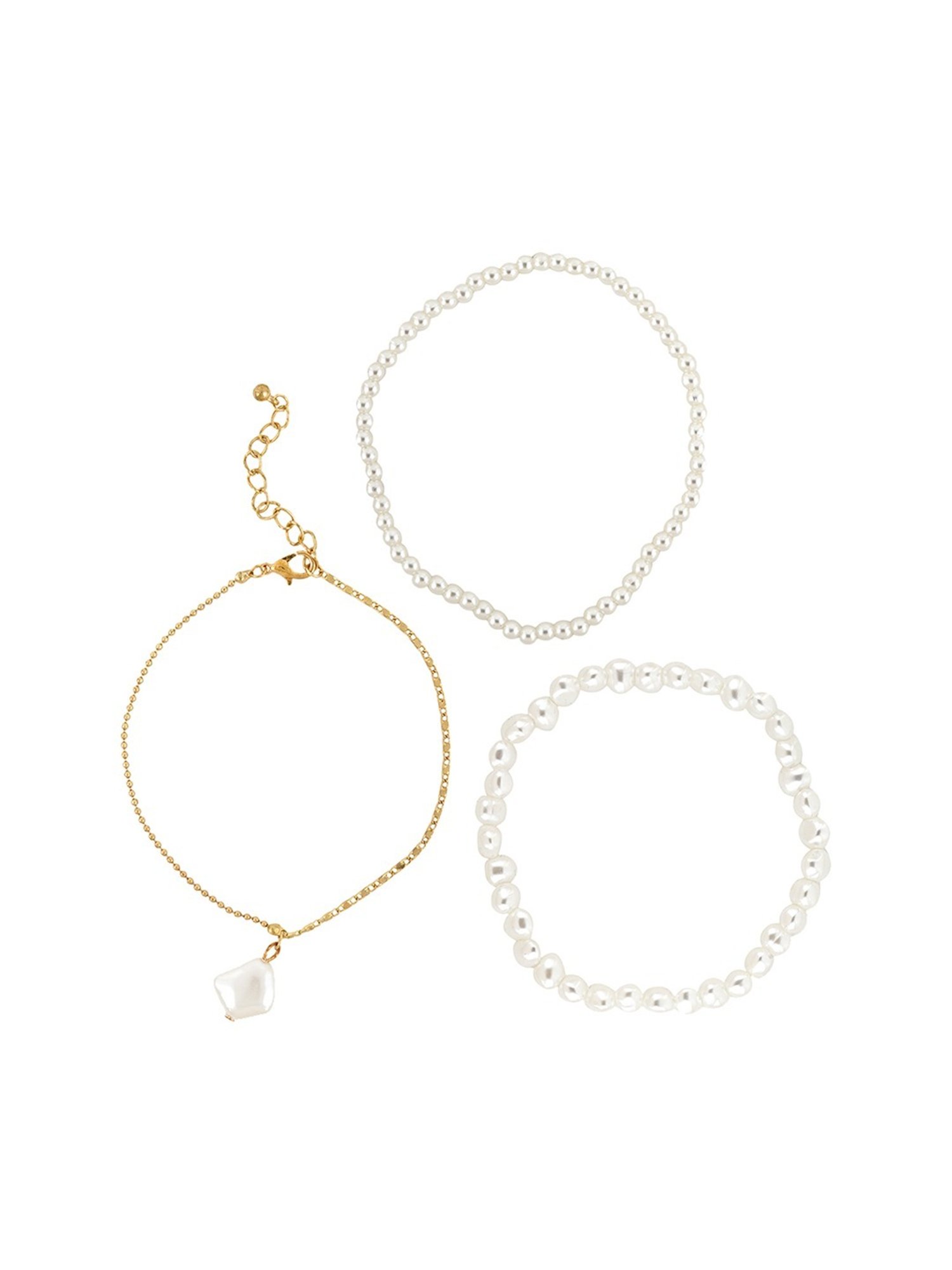 Joker & Witch Blight Pearl Layered Anklet - Set of 3