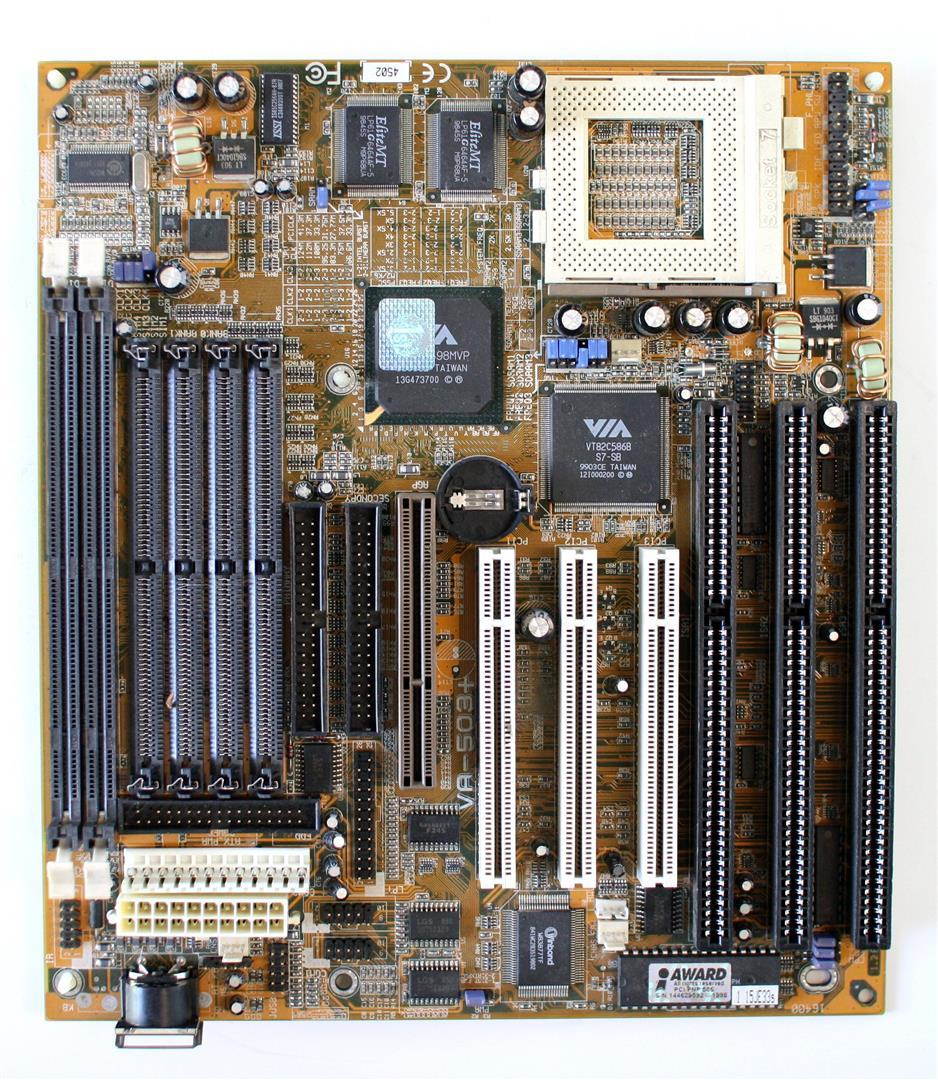 VA-503+ MOTHERBOARD, 1.2A, 3X ISA, 3X PCI, SOCKET 7, W/FAN