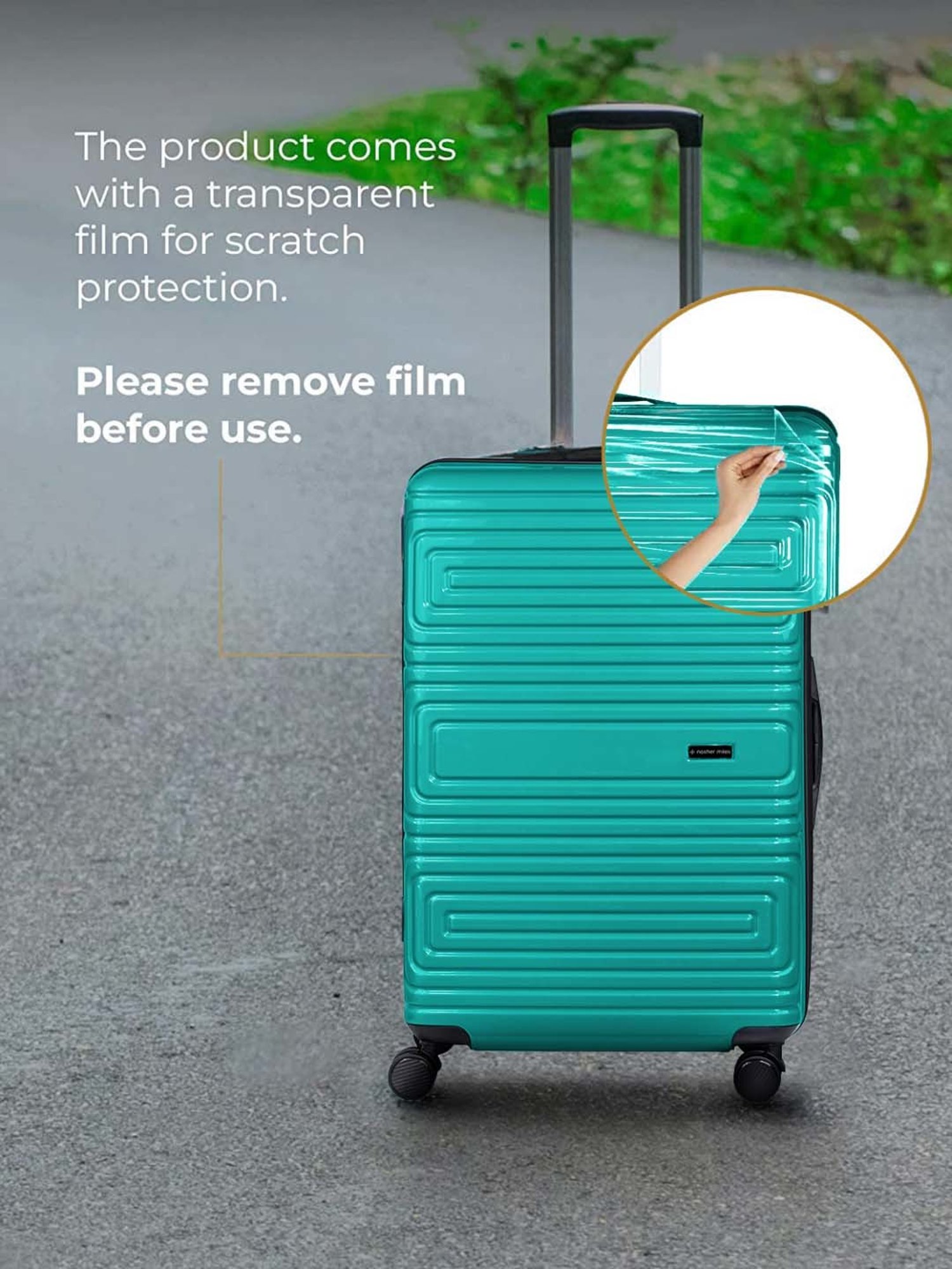 Nasher Miles Dalhousie Hard-Sided Polycarbonate Check-in  Sea Green 28 inch |75cm Trolley Bag