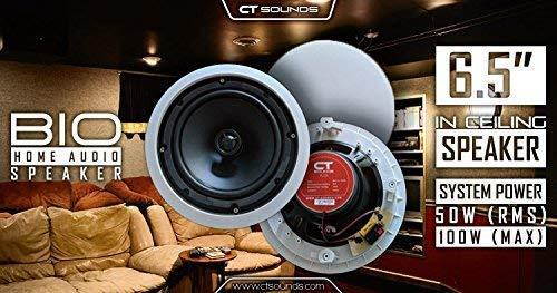 CT Sounds in-Ceiling Surround Sound 6.5" 2-Way Home Audio Weatherproof Speaker (1 Speaker)