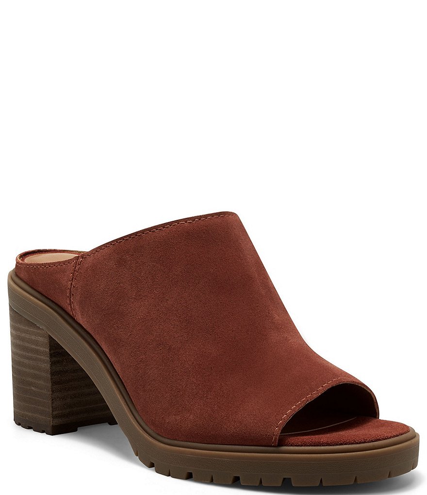 Lucky Brand Dalliey Suede Lug Sole Slides