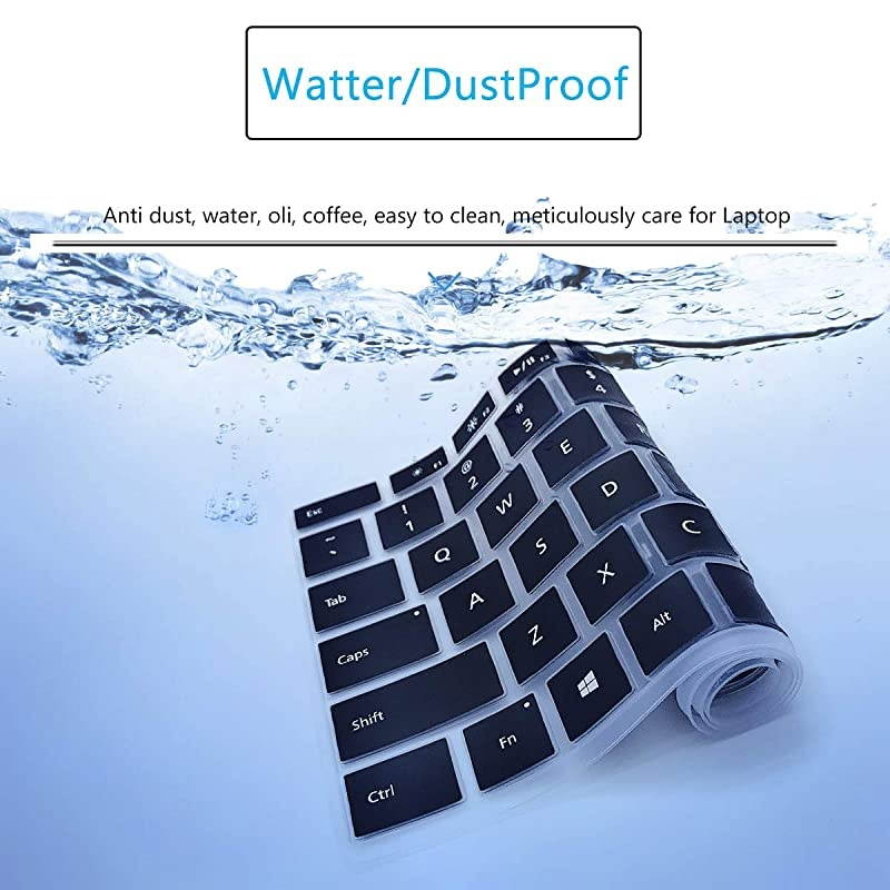 Keyboard Cover Fit 2020 2019 Microsoft Surface Pro 7 |2019 2018 Surface Pro 6 |Surface Pro 5 |Surface Pro 4 123 Premium Ultra Thin Keyboard Protective Skin US Layout Black