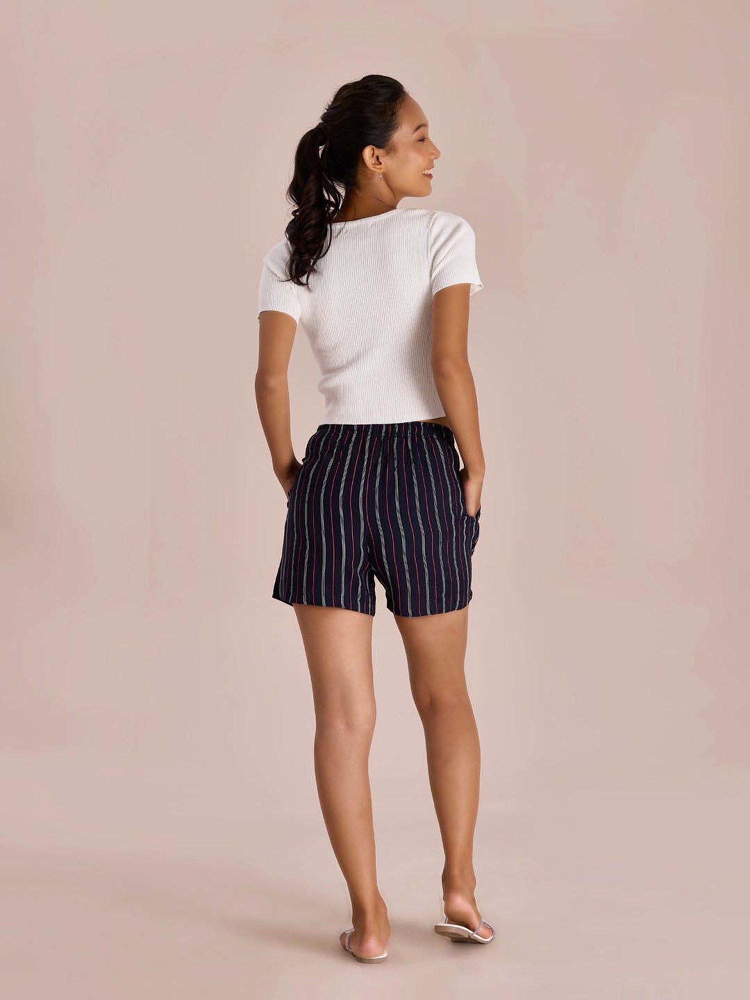 Go Colors! Navy Printed Shorts