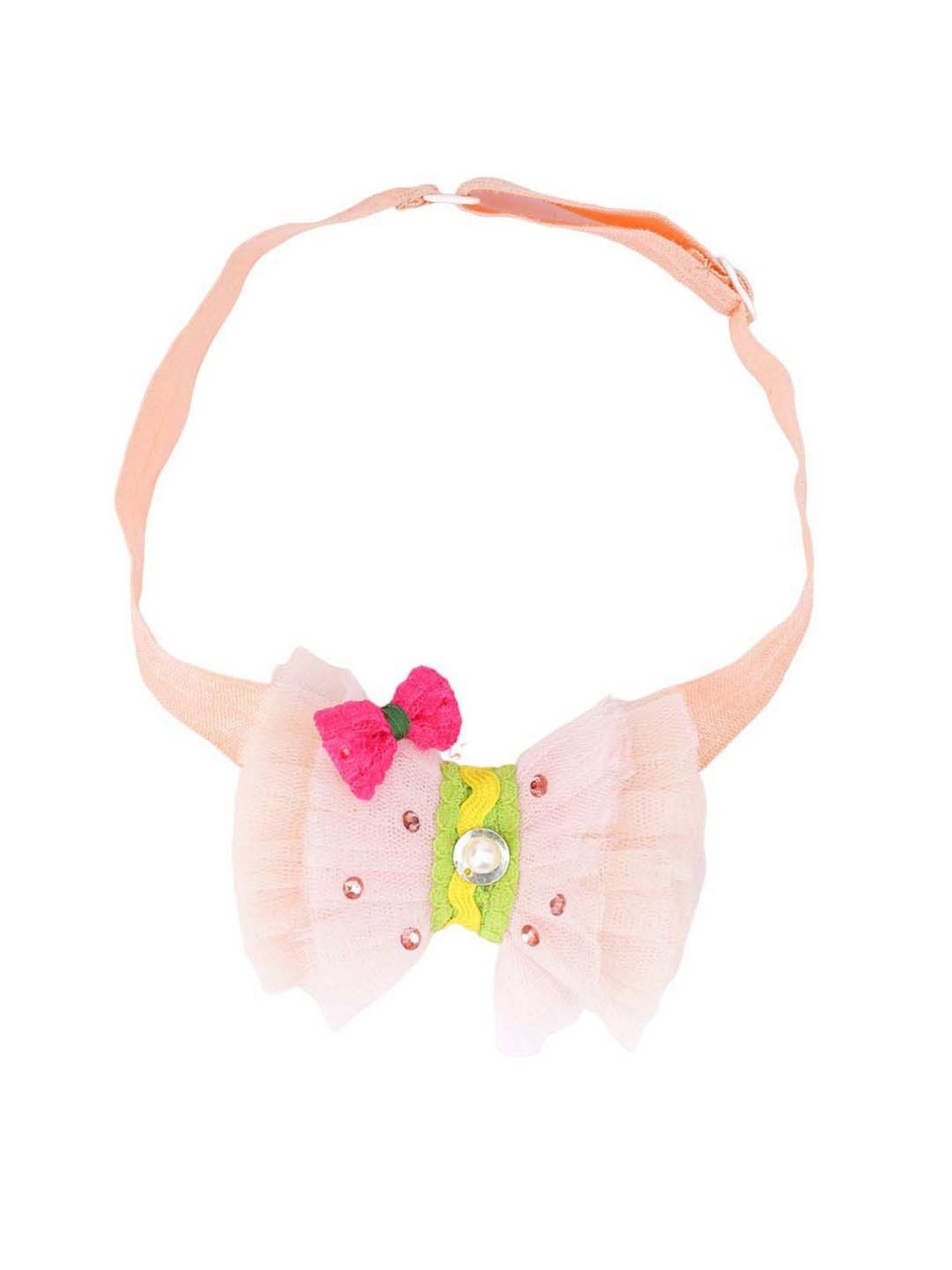 Choko Pink Embellished Hair Band for Kids