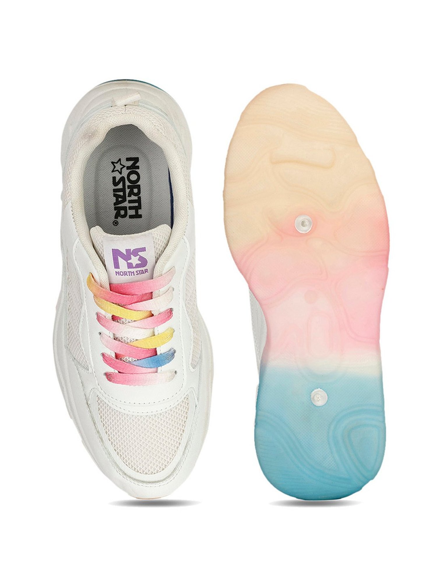 North Star by Bata Women's White Sneakers