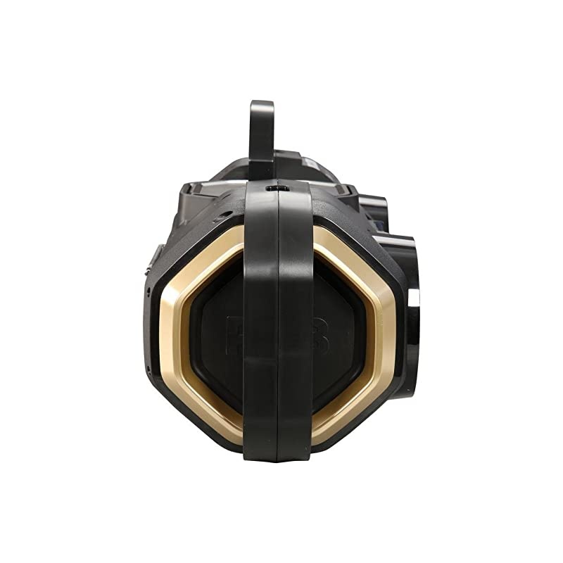 CD Player Boombox CDCDRCDRW Portable wBluetooth USB AMFM Radio Aux LineInput Headset Jack Foldable Carrying Handle and LED Light Phantom Black