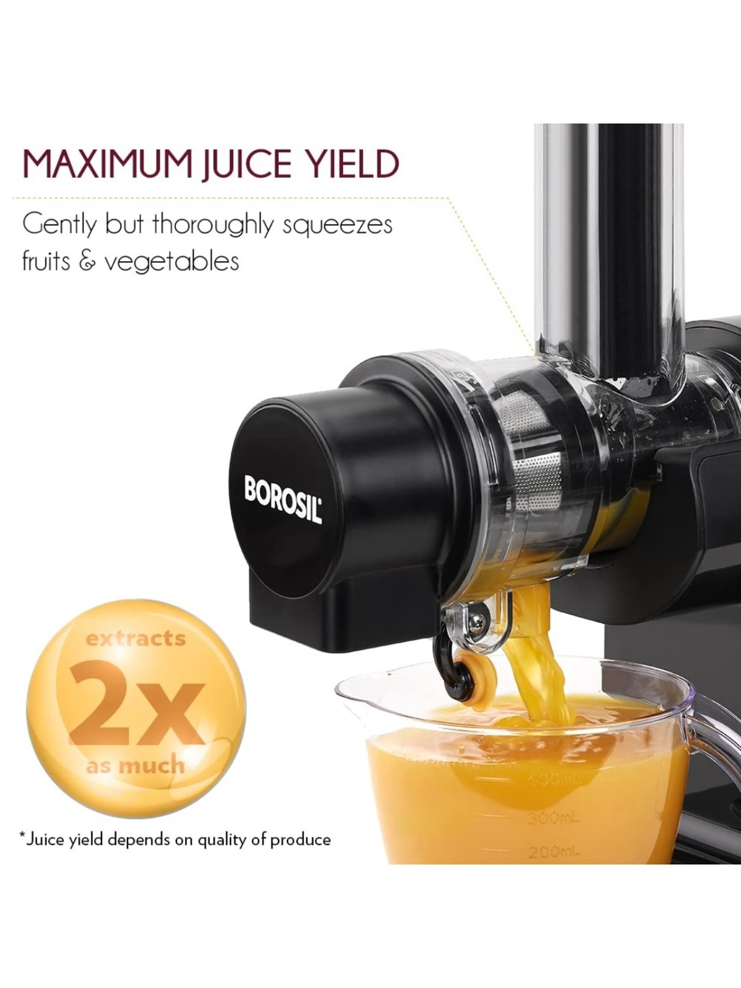 Borosil Stainless Steel Mixer Grinder Blender ( Black )