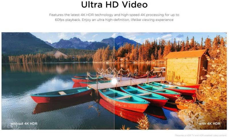 Mi Xiaomi MDZ-22-AB Mi Box S 4K HDR Android TV with Google Assistant Remote Streaming Media Player