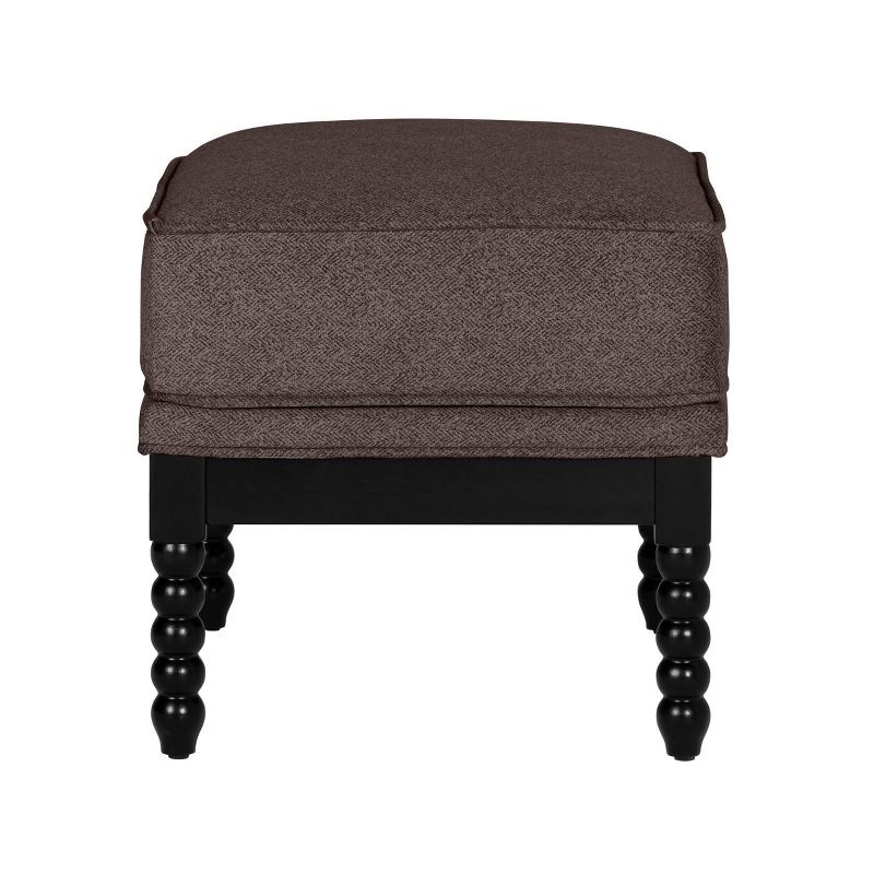 Colonnade Spindle Square Ottoman Gunmetal - Studio Designs Home