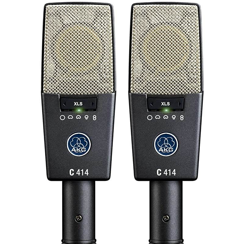 C414 XLS Stereoset Instrument Condenser Microphone, Multipattern, Matched Pair