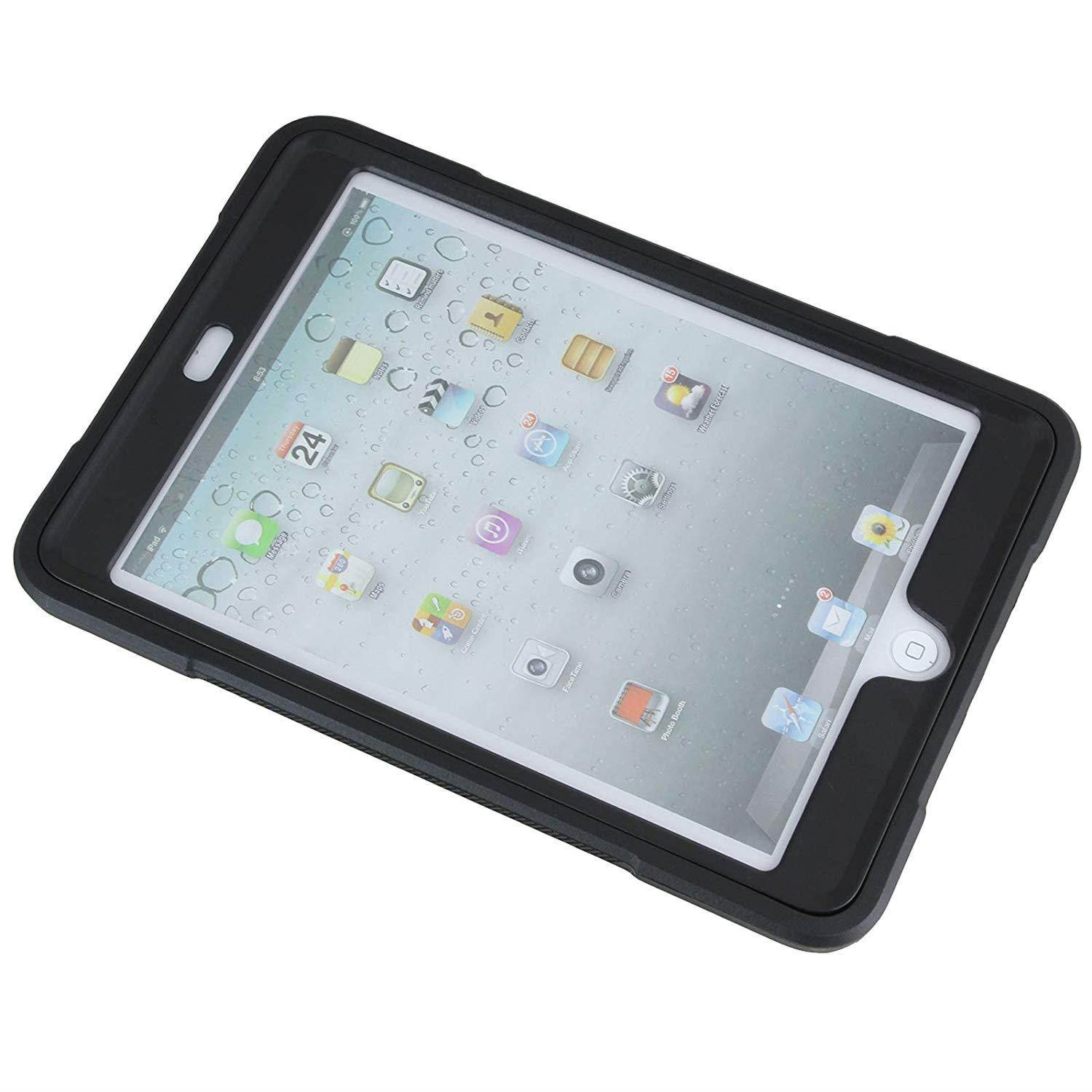 Cellular360 Drop Proof Case with 360 Degree Swivel Stand and Handle for iPad Mini 1 iPad Mini 2 iPad Mini 3 (Black)