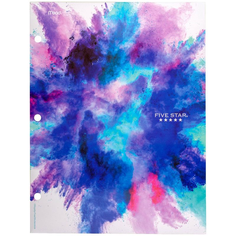Five Star Fluid Color Burst 2 Pocket Paper Folder