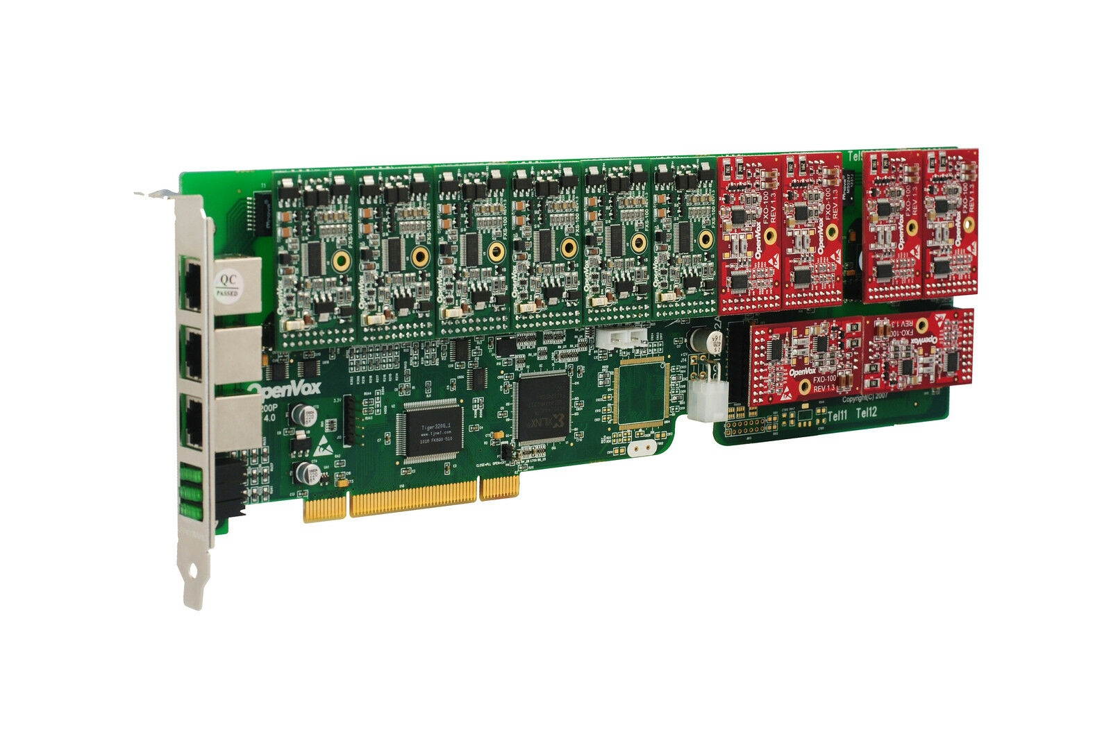 OpenVox A1200P0606 12 Port Analog PCI Base Card + 6 FXS + 6 FXO