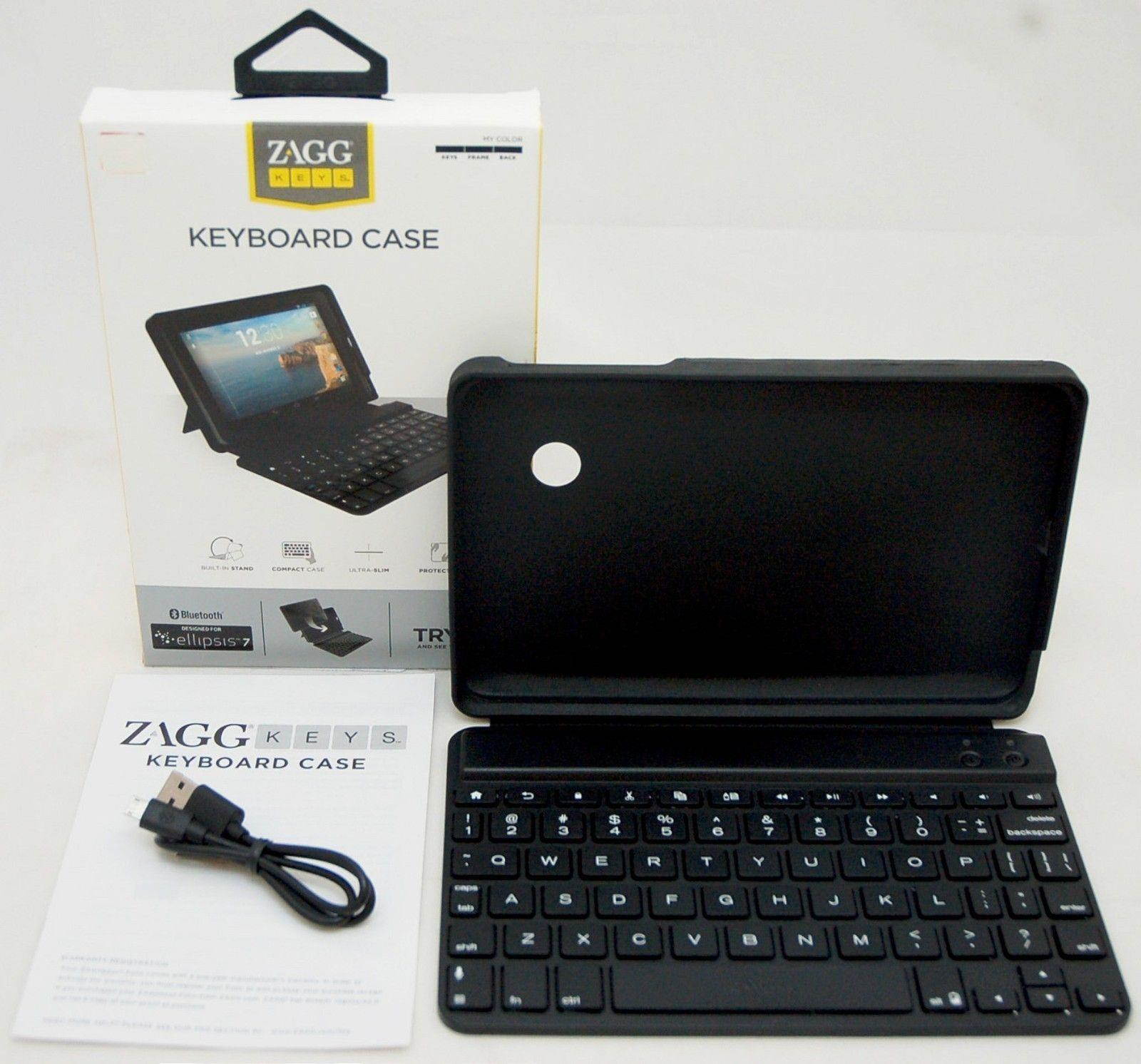 NEW Zagg Folio Ellipsis 7 Bluetooth Protective Keyboard Case Tab Stand Verizon