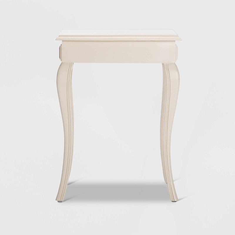 Collins Side Table with Drawer Cream - Finch