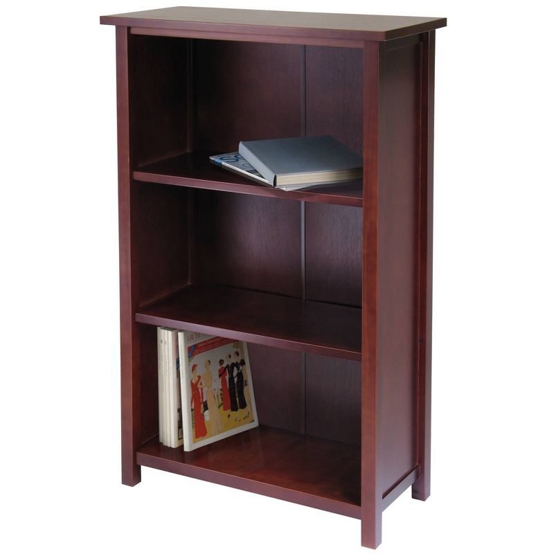42.99" 4 Tier Milan Storage Shelf or Bookshelf Medium Walnut - Winsome