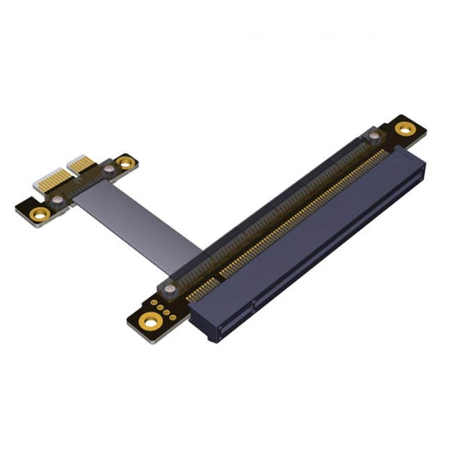 Jimier PCI-E Gen3.0 1x To 16x Riser Cable 30cm PCI-Express PCI-E X16 Extender Right Angled Elbow Design EP-114