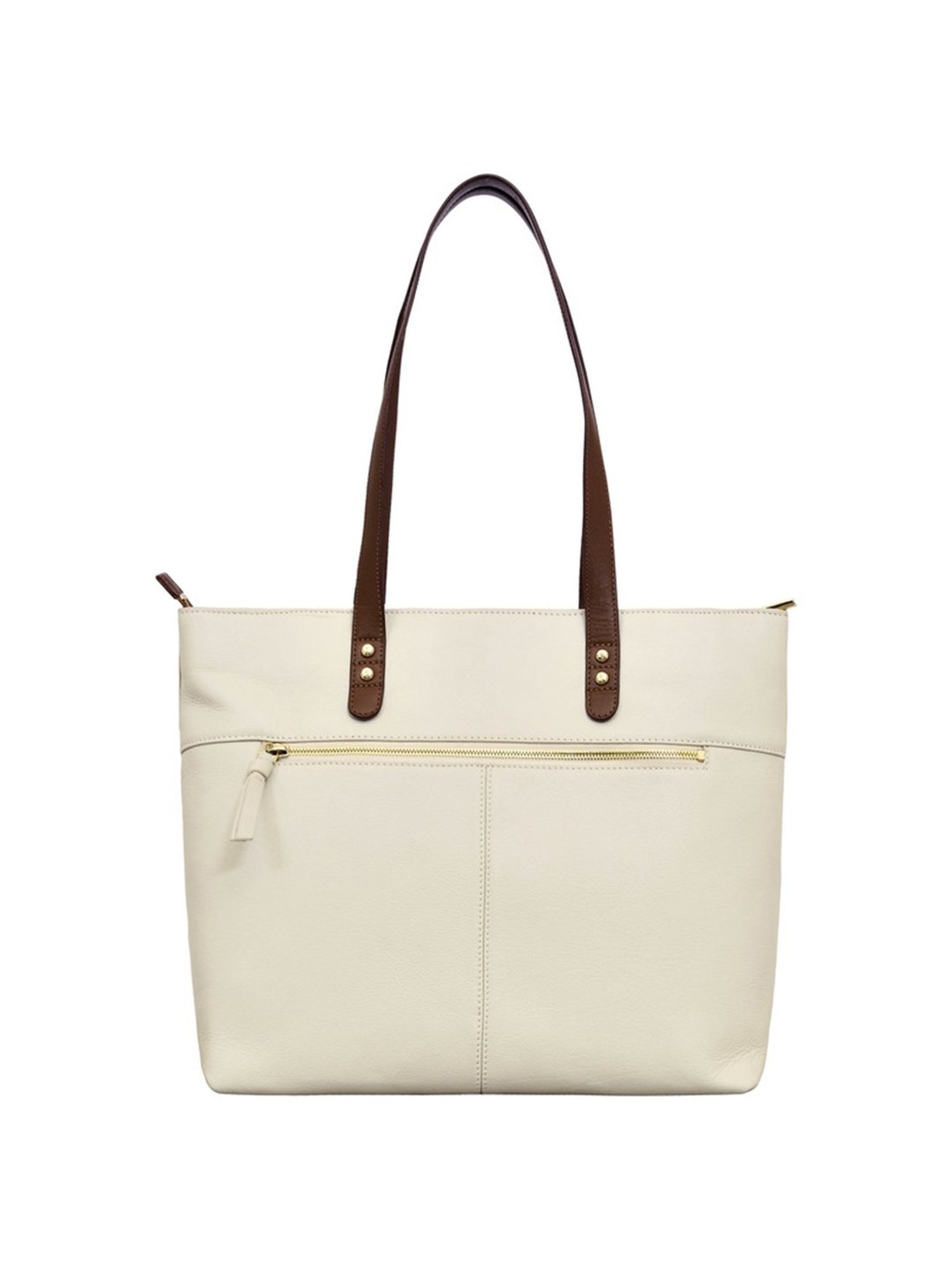 Eske Vesta White Solid Medium Shoulder Handbag