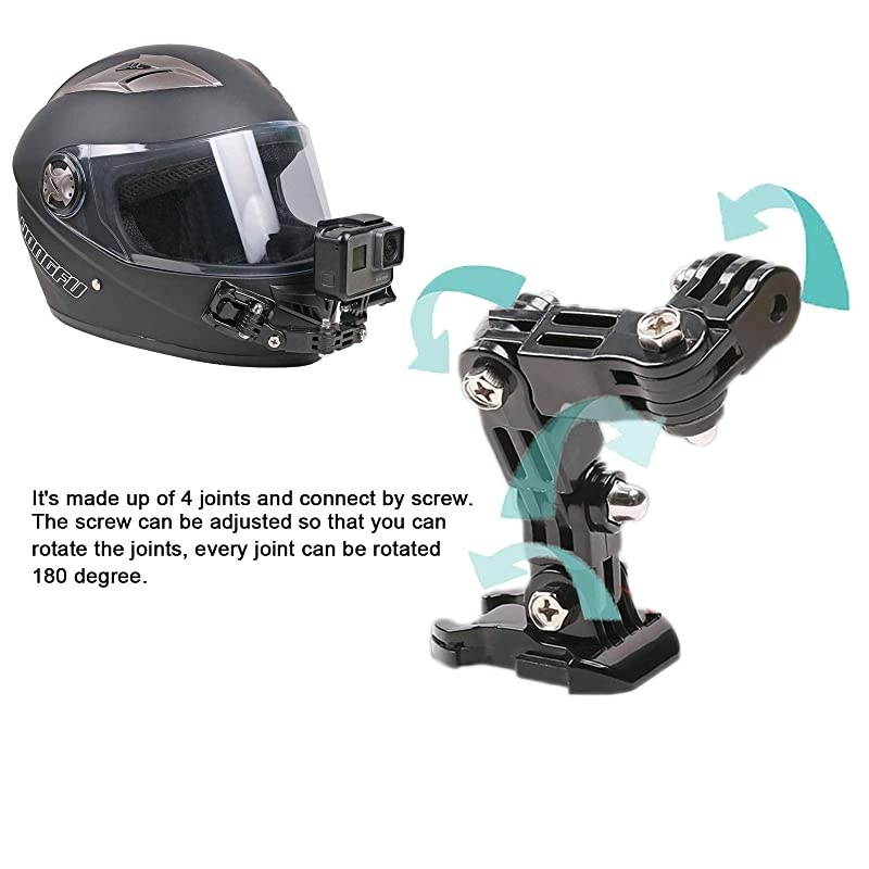 37in1 Motorcycle Helmet Chin Mount Kits for GoPro Hero 9 8 7 Black Silver White 6 5 4 Osmo and Other Action Camera with Extra Camera Tethers Mount Bases and Adhesive Pads