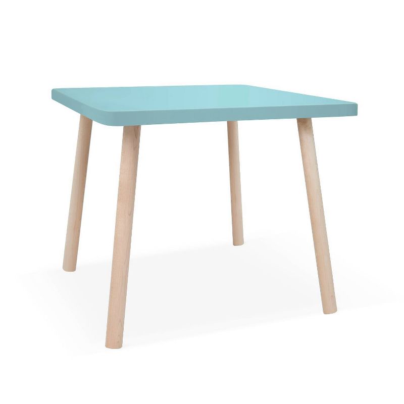 23.5" Peewee Round Kids' Table Maple/Sky Blue - Nico & Yeye