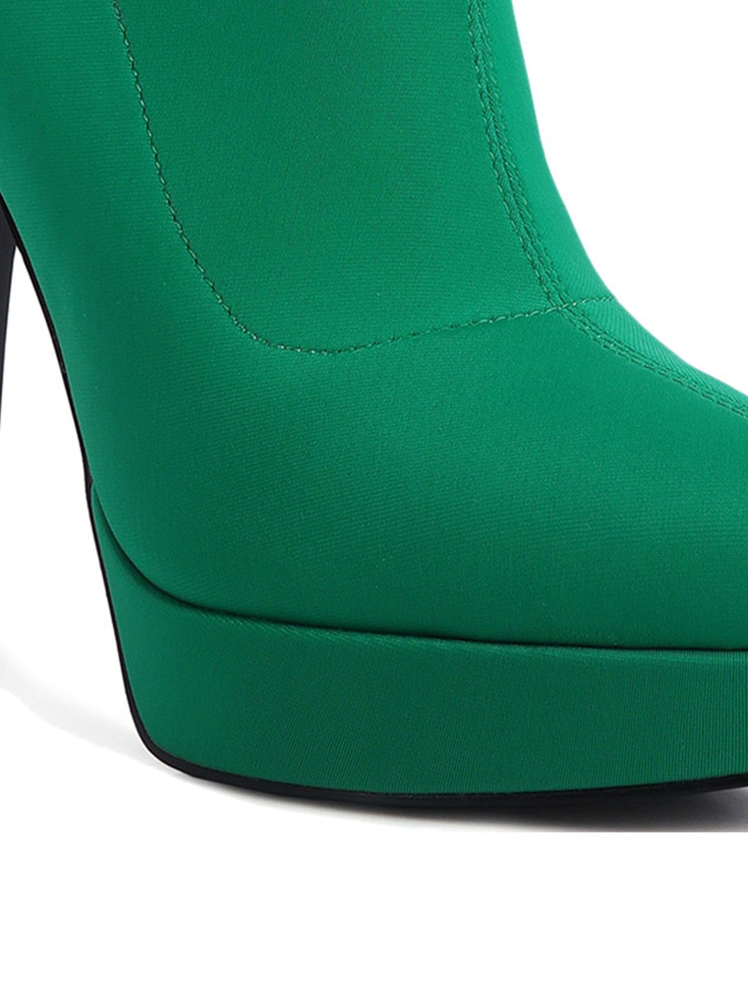 London Rag Women's Green Stiletto Booties