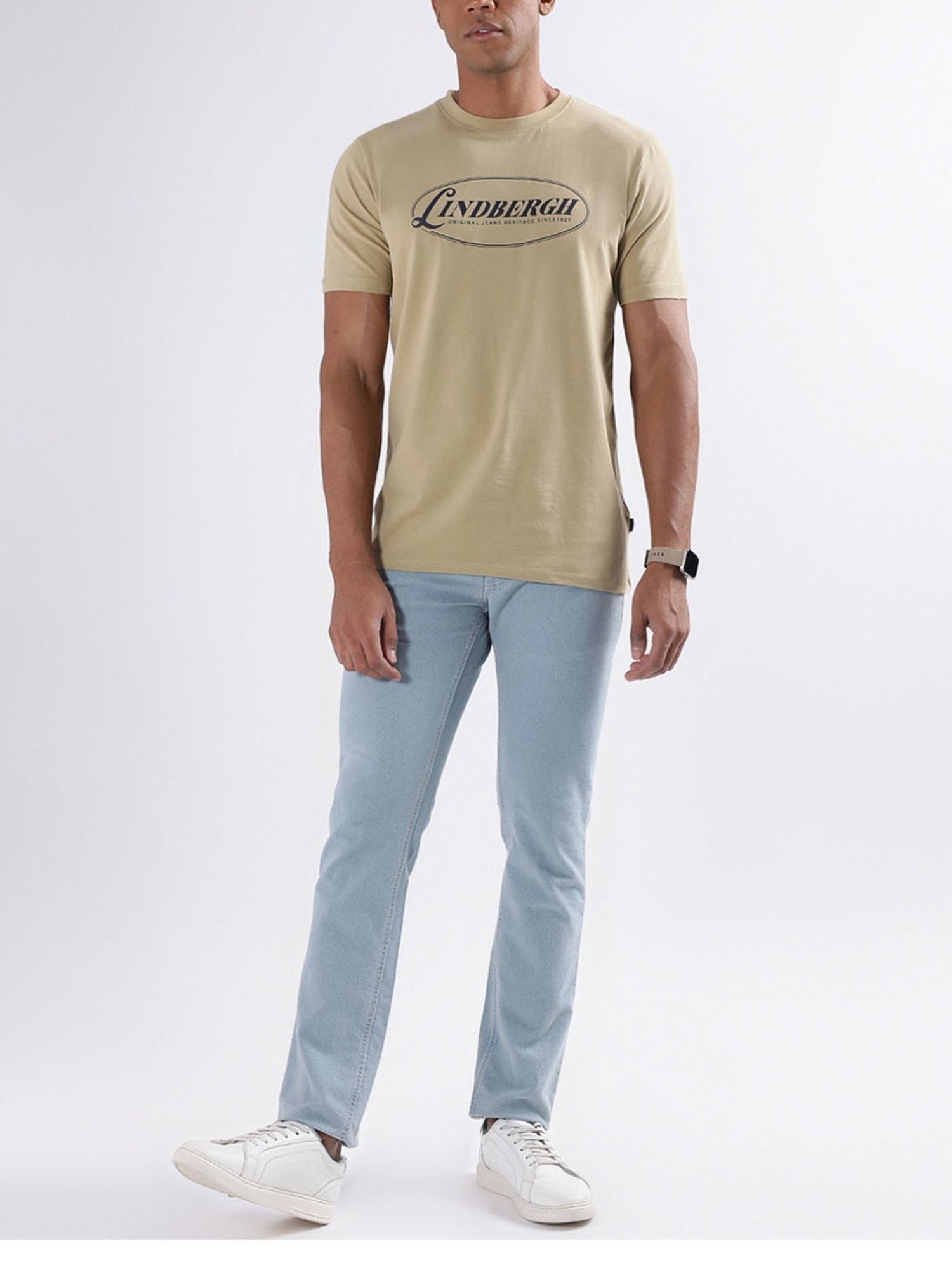 Lindbergh Khaki Regular Fit T-Shirt