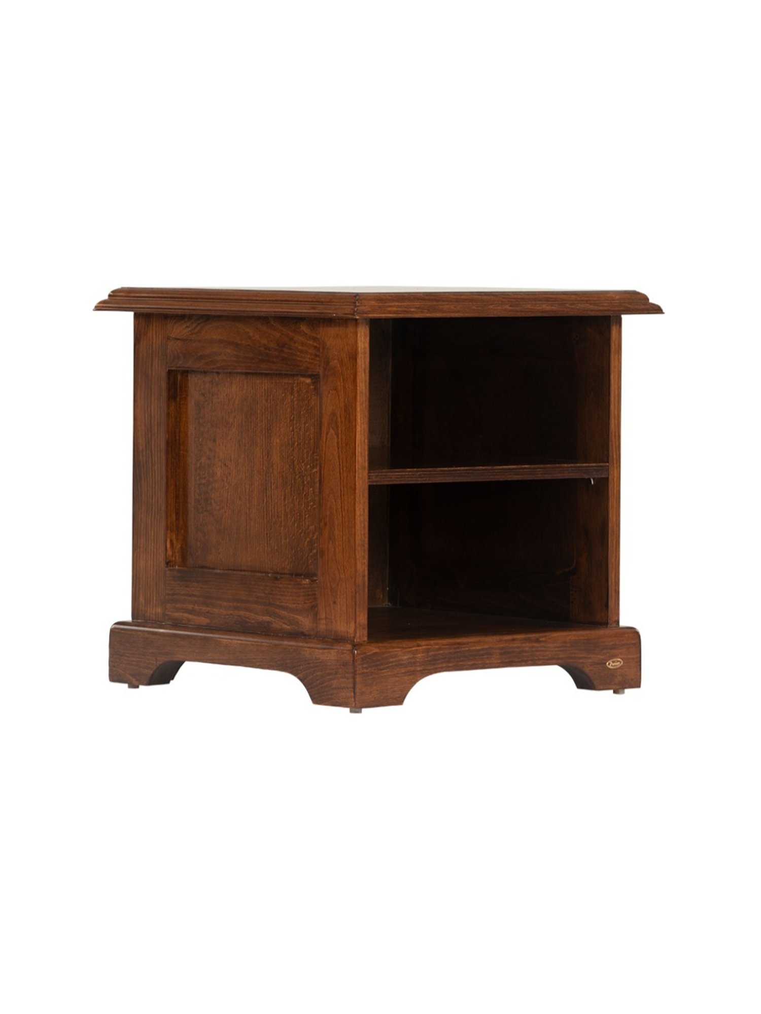 Durian Lewis Brown Solid Wood Side & End Table in Dark Oak Finish