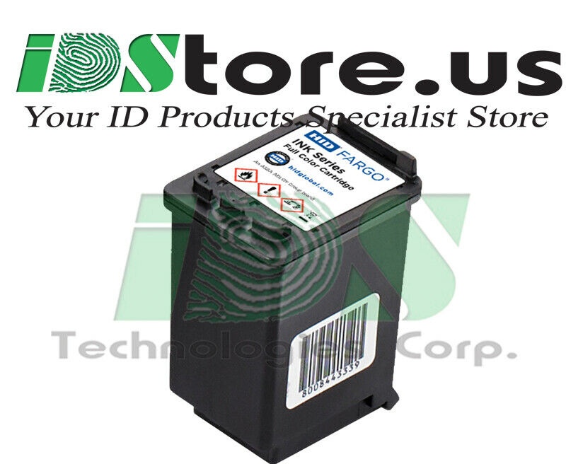 FARGO INK1000 Thermal Inkjet Single Side Photo ID Card Printer Bundle - New