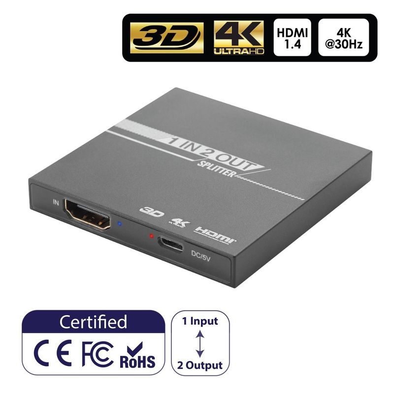 Philips 3 Port HDMI Switch - Black