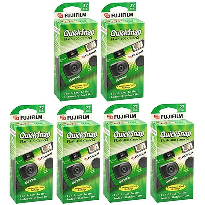 Quicksnap Flash 400 SingleUse Camera with Flash Pack of 6