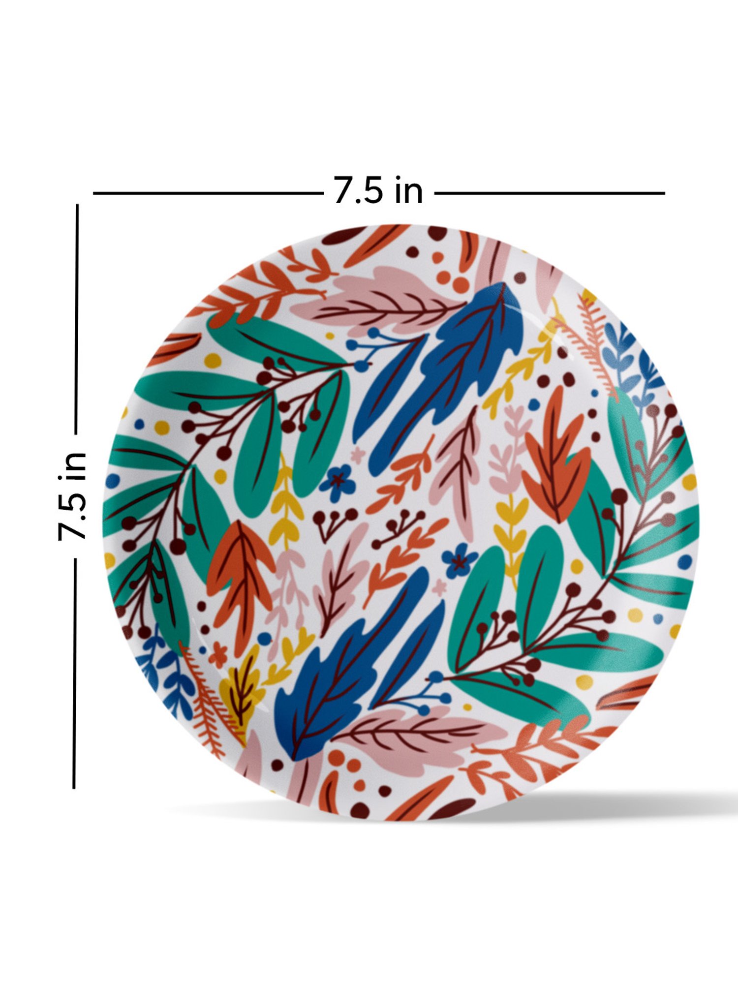 Nestroots Playful Petals Multicolour Porcelain Decorative Wall Plate