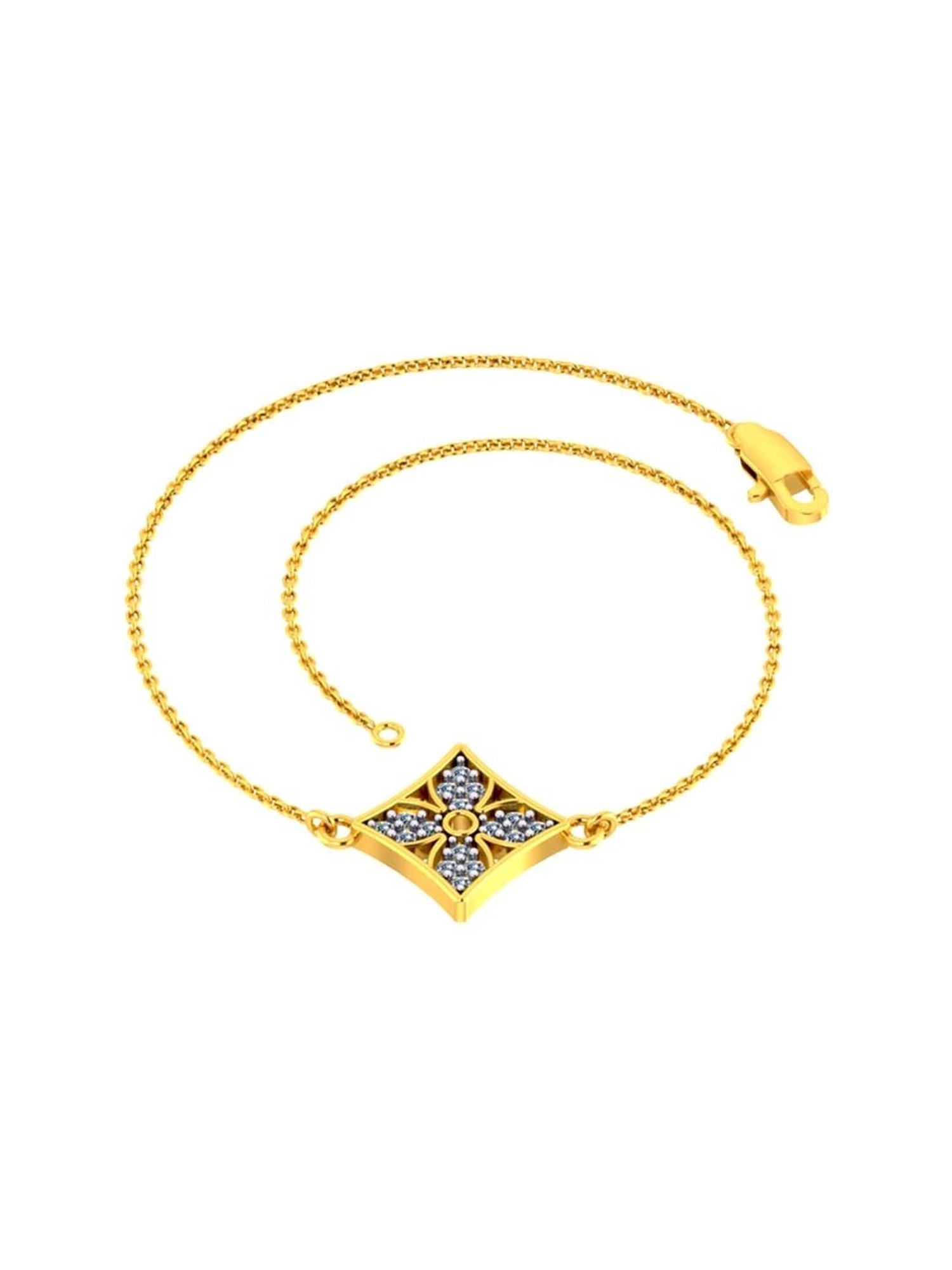 Mia by Tanishq Cupid Charm 14k Gold & Diamond Bracelet for Women