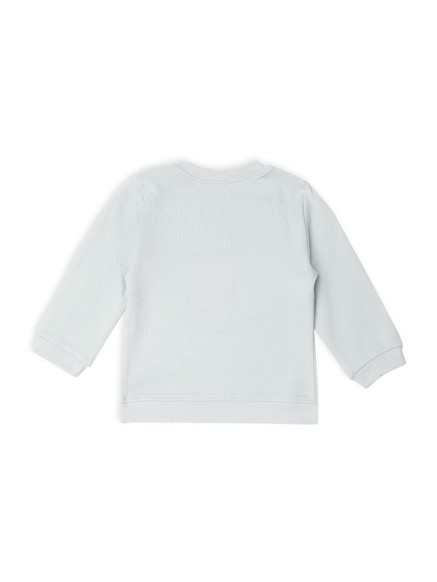 MiArcus Kids Blue Cotton Applique Full Sleeves T-Shirt