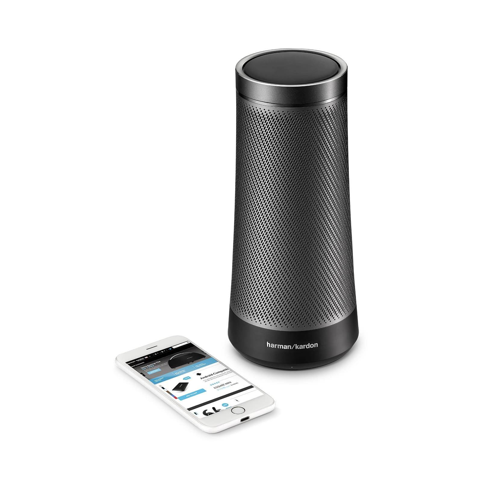 Harman Kardon INVOKE Voice-Activated Speaker with Cortana HKINVOKESILAM (Silver)