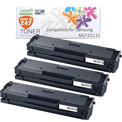 Shop 247 Compatible Toner Cartridge [ 3 Pack ] Replacement for 111S MLT-D111S Compatible With Xpress M2020W Xpress 2070FW Printer