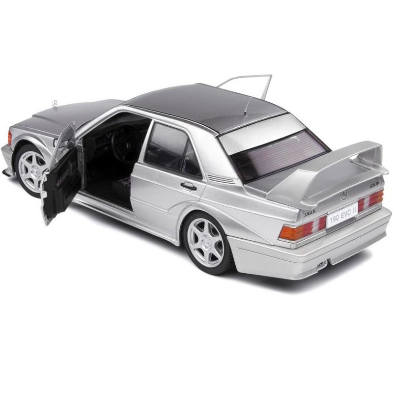 1990 Mercedes Benz 190E 2.5-16 Evolution II (W201) Silver 1/18 Diecast Model Car by Solido