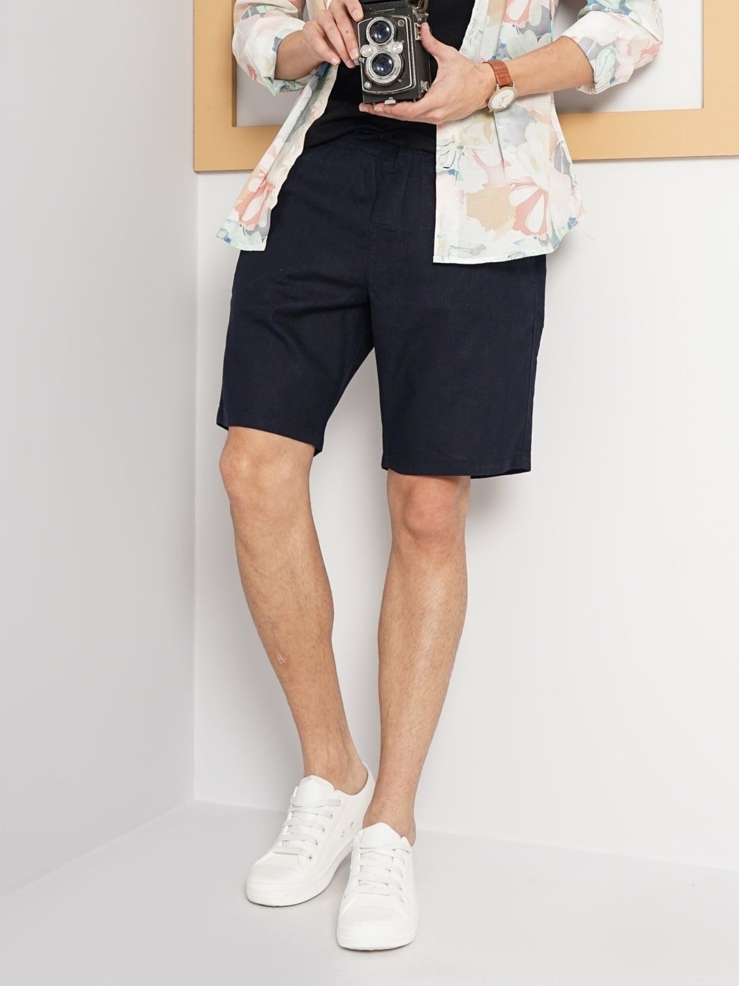 Celio Navy Loose Fit Shorts