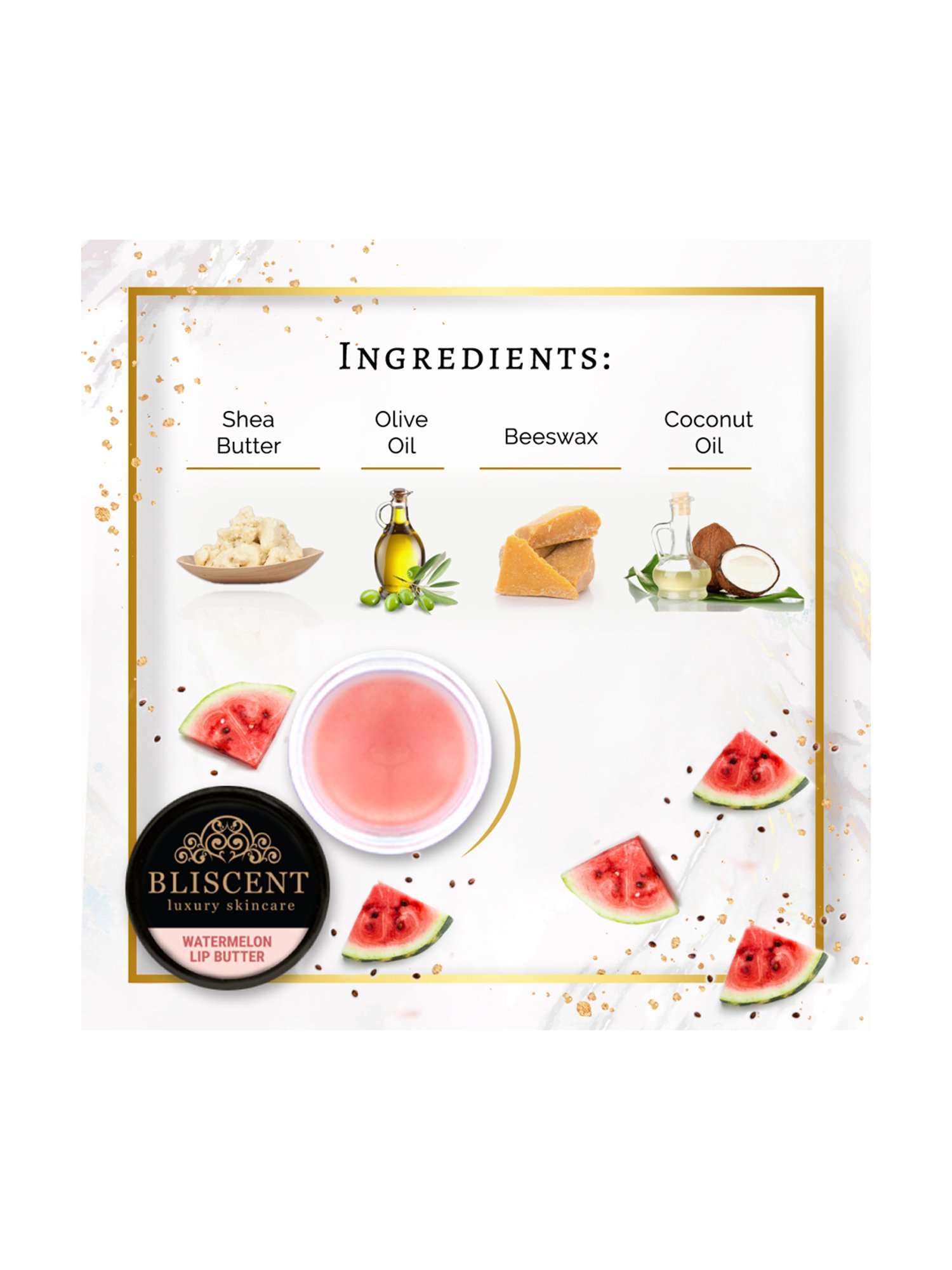 Bliscent Pink Watermelon Lip Butter - 5 gm