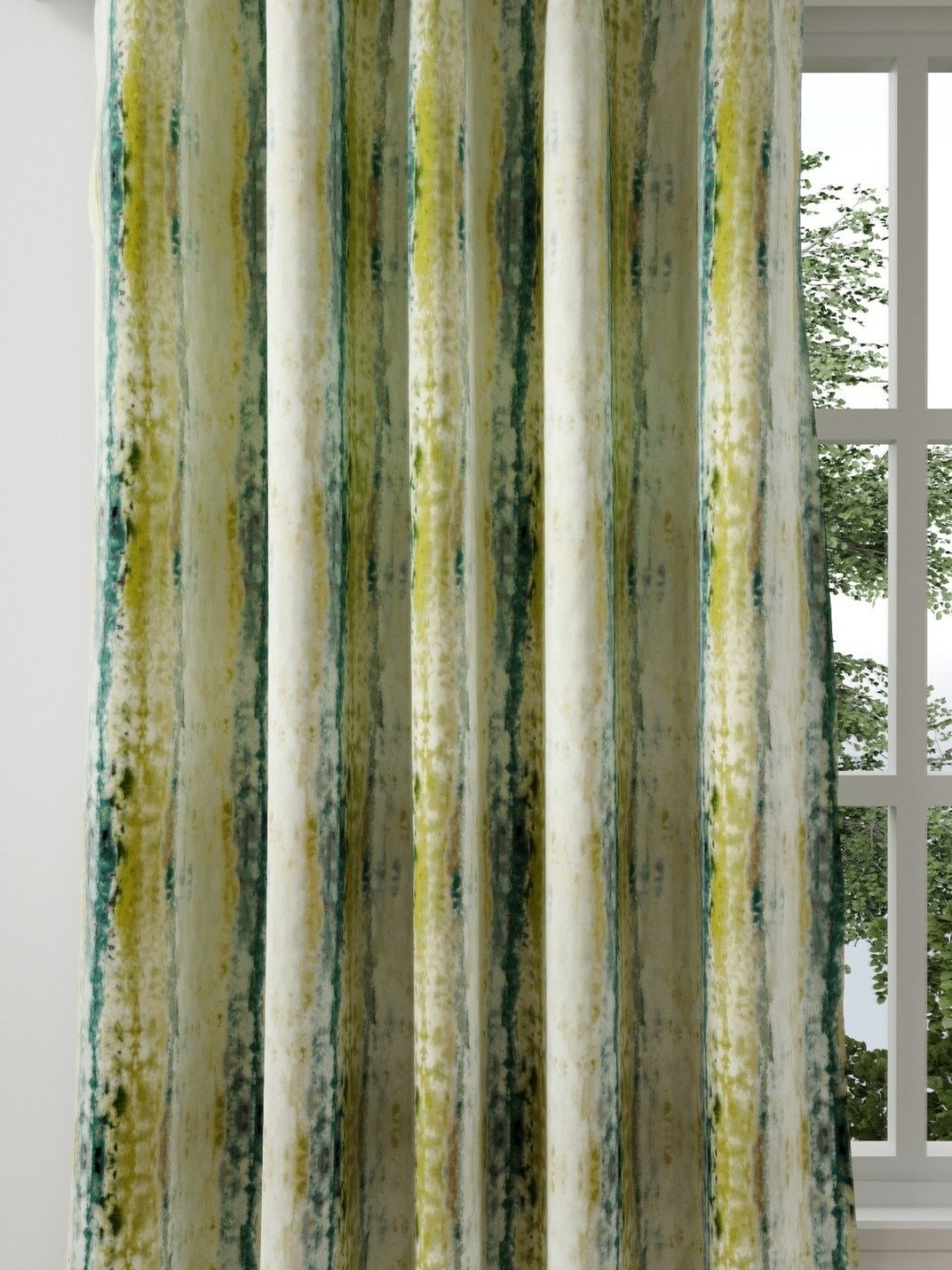DDecor Abstract Multicolor Polyester 9 ft Long Door Curtain