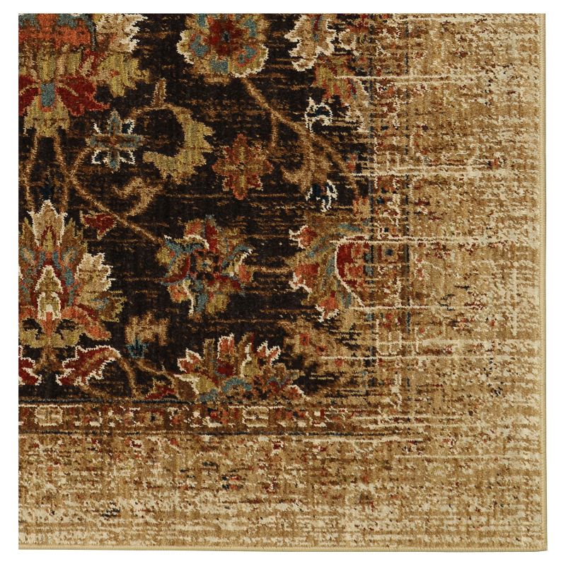 Gold Floral Woven Area Rug 5'X7' - Karastan