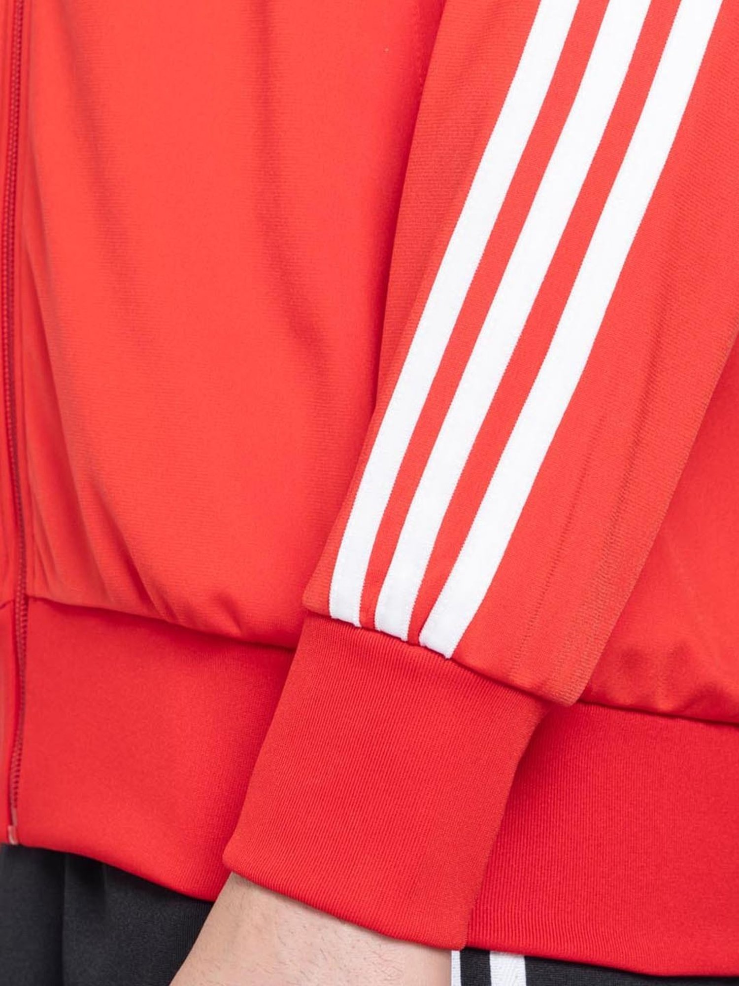 Adidas Originals Red Regular Fit Printed Sports Jacket