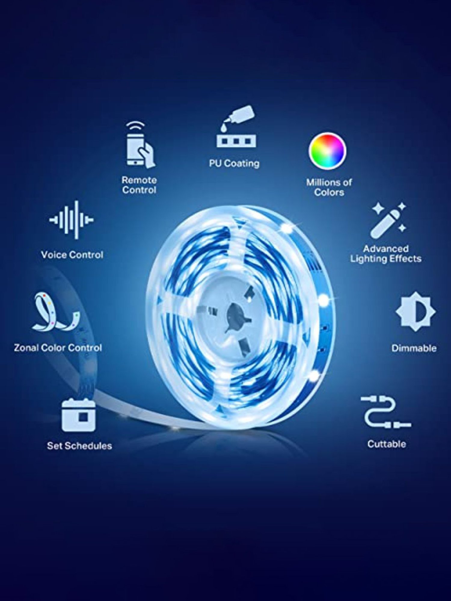 TP-Link Tapo L920-5 Smart LED Light Strip, 16million RGB Colors, Sync-to-Sound (16.4ft, Multicolor)