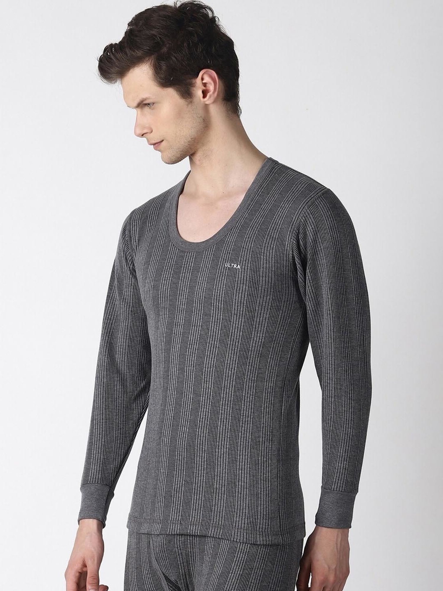 Dollar Grey Striped Thermal Top