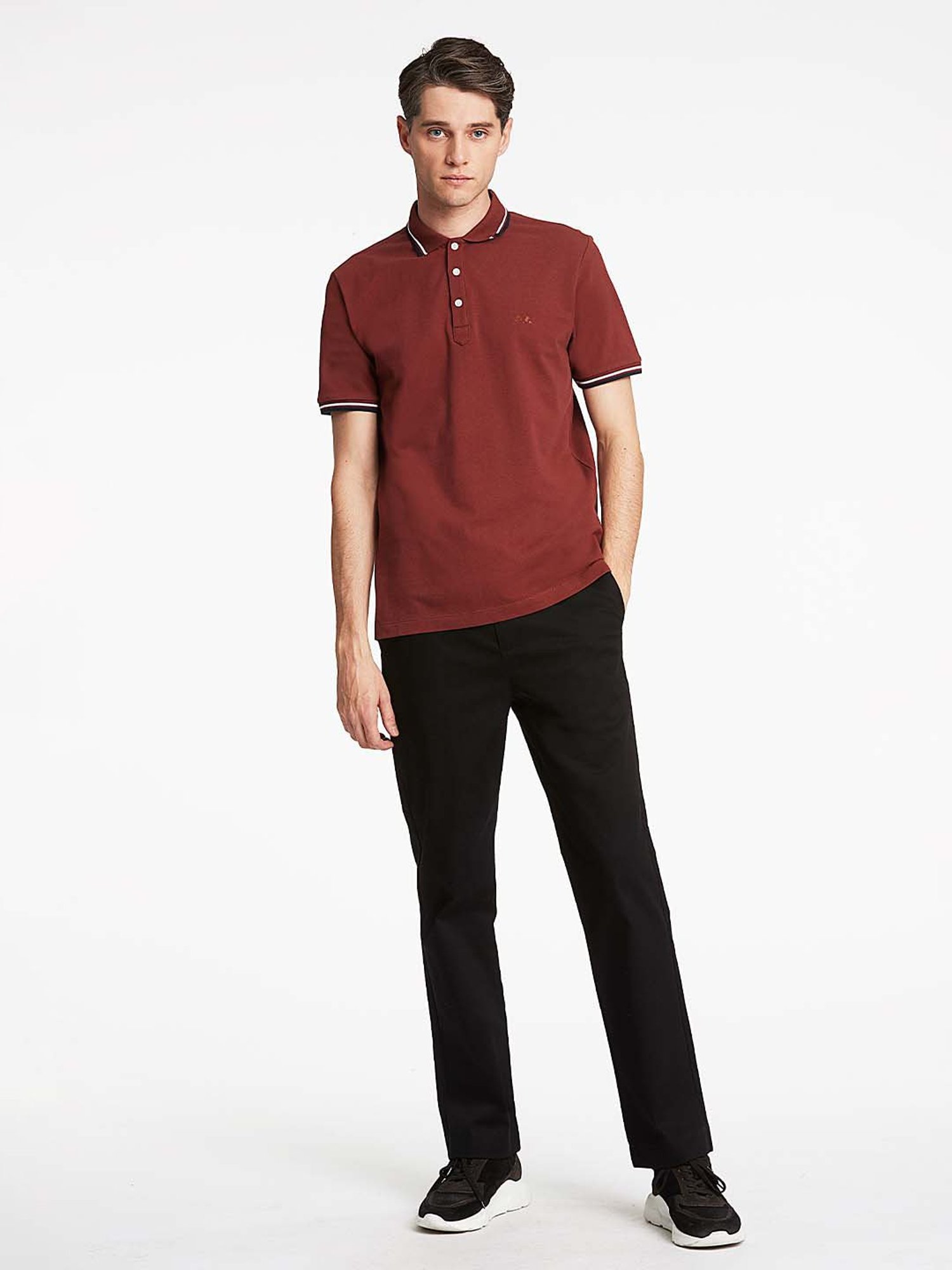 Lindbergh Maroon Polo T-Shirt