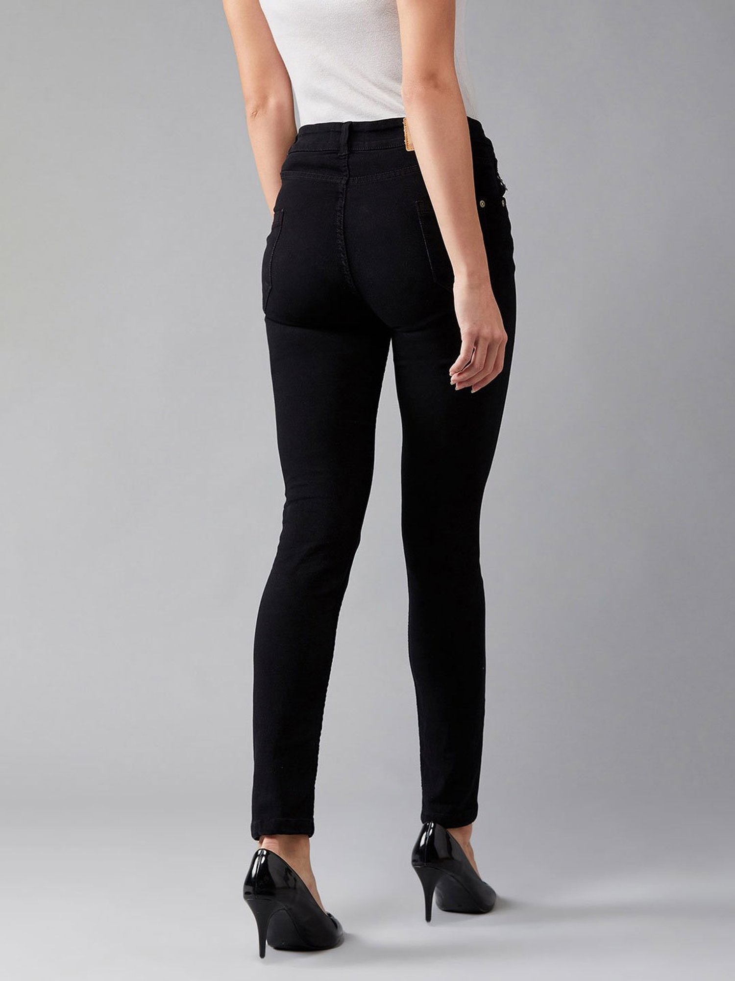 DOLCE CRUDO Black High Rise Jeans