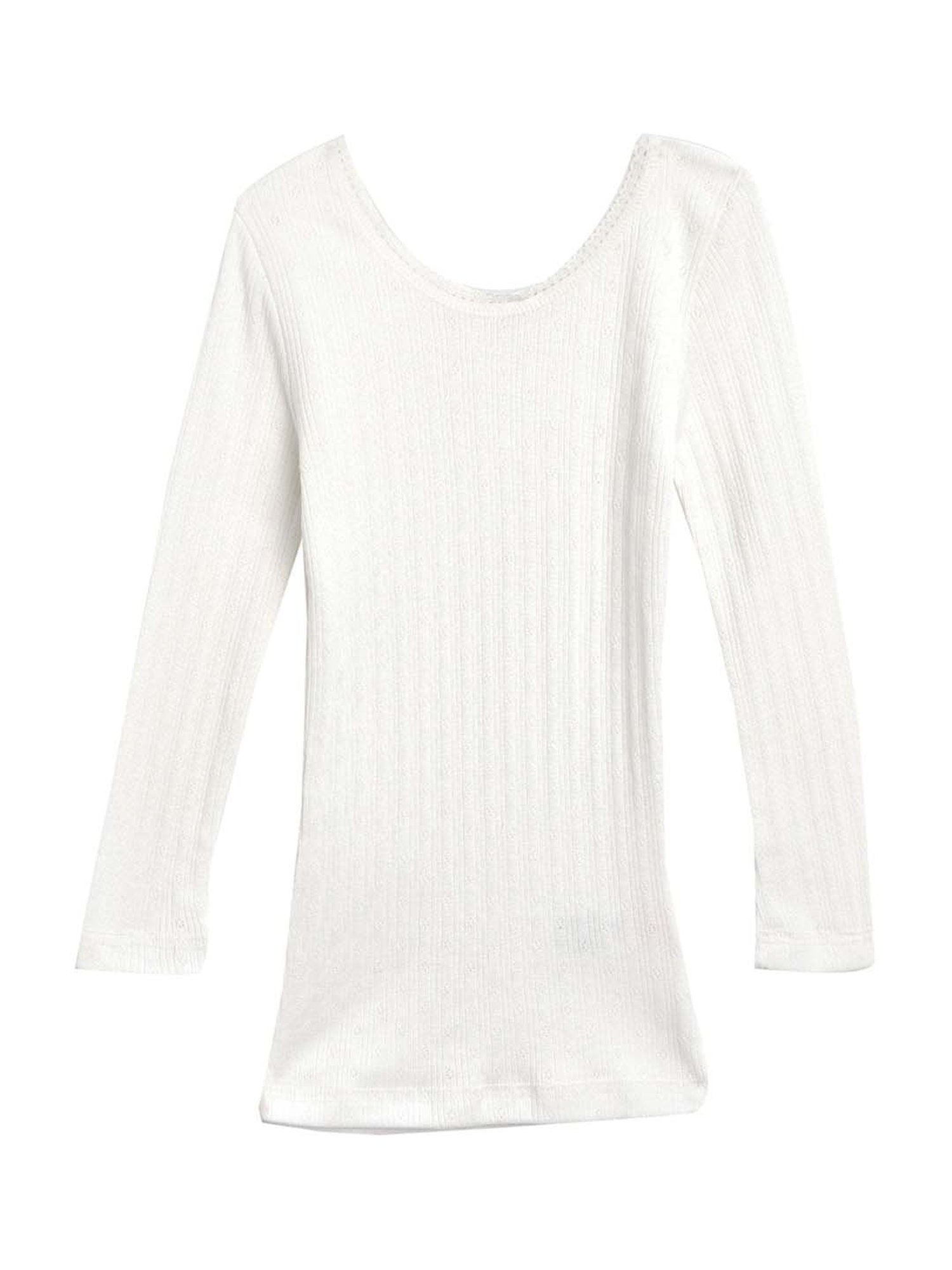 Kanvin Kids Off White Regular Fit Thermal Tops - Set of 2