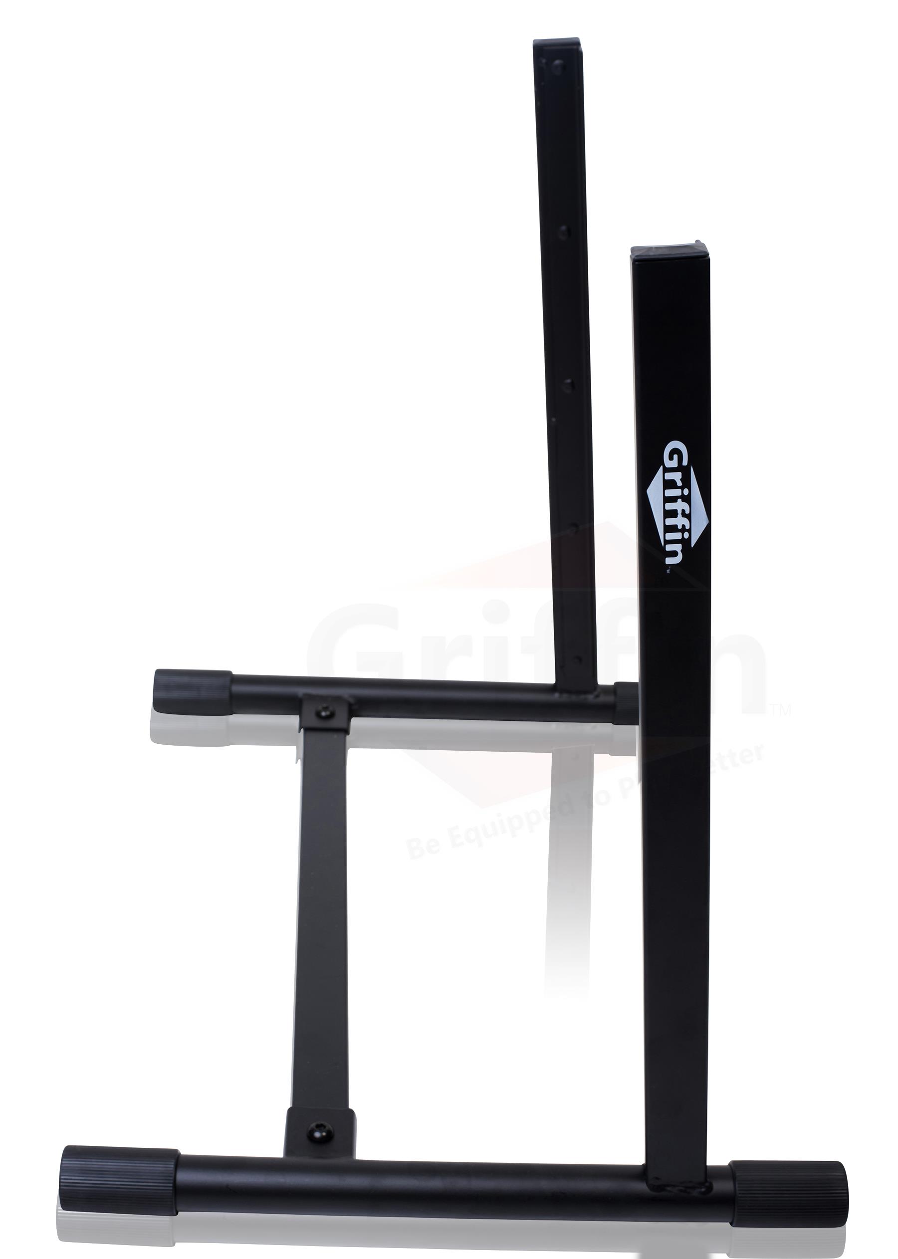 Rack Mount Stand with 10 Spaces by GRIFFIN | Music Studio Recording Equipment Sound Mixer Standing Case & 20 Screws | RackMount Pro Audio Network Amp Server Gear Rails For DJ Booth Cart, Stage & Bands