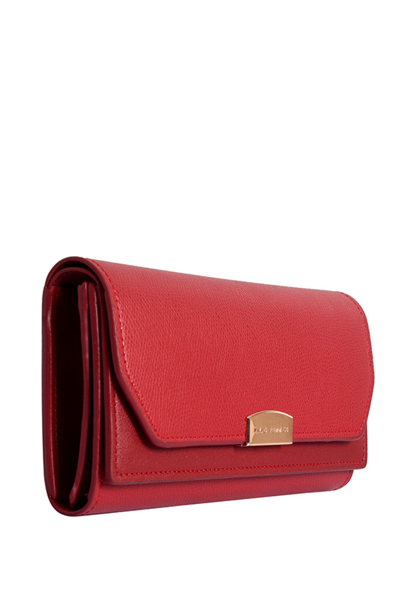 Lino Perros Red Solid Tri-Fold Wallet